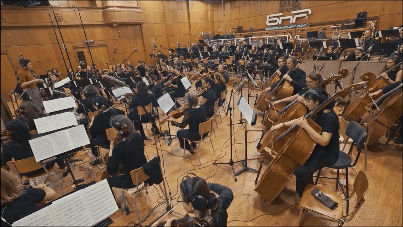 Orchestre enregistrant la bande originale